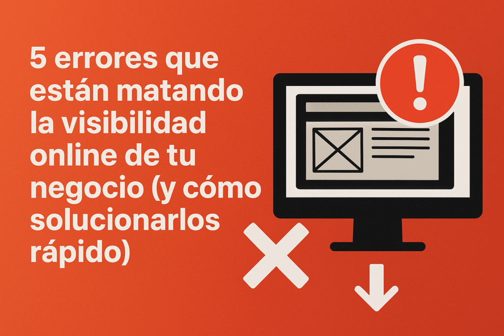 5 errores que están matando la visibilidad online de tu negocio (y cómo solucionarlos rápido)